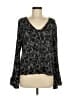 Hinge 100% Viscose Black Long Sleeve Blouse Size M - photo 1