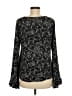 Hinge 100% Viscose Black Long Sleeve Blouse Size M - photo 2