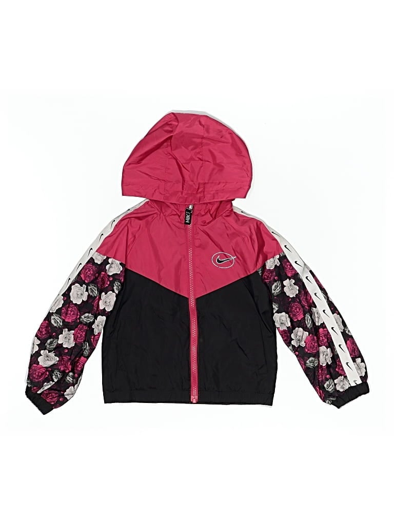 Pre-owned Nike Kids' Zip Up Hoodie In Pink
