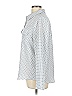 Alfani 100% Polyester Houndstooth Silver Long Sleeve Blouse Size L - photo 5