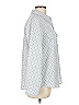 Alfani 100% Polyester Houndstooth Silver Long Sleeve Blouse Size L - photo 4