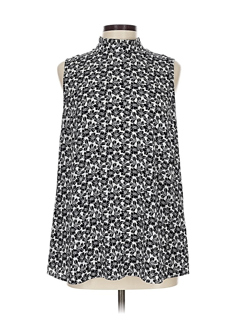 Pre-owned Lemon Tart Sleeveless Blouse In Black