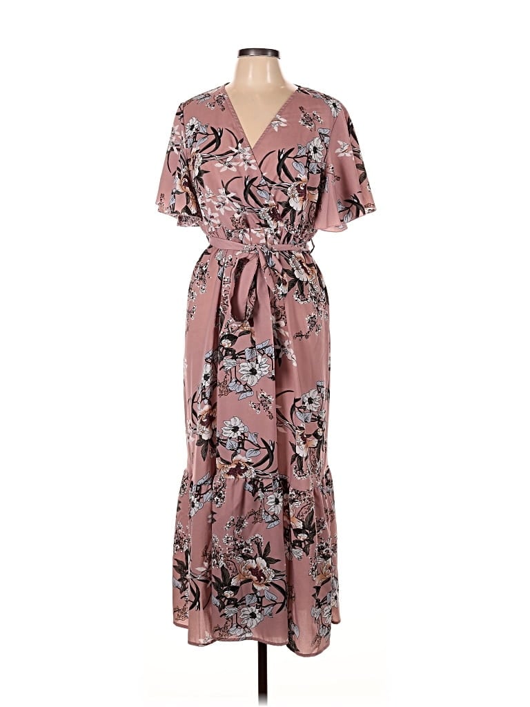 Pre-owned Shein Curve Casual Dress In Pink