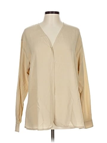 Giorgio Armani Long Sleeve Silk Top (view 1)