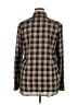 Won Hundred Checkered-gingham Plaid Brown Long Sleeve Button-Down Shirt Size 0X (estimated) - photo 2