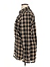 Won Hundred Checkered-gingham Plaid Brown Long Sleeve Button-Down Shirt Size 0X (estimated) - photo 5