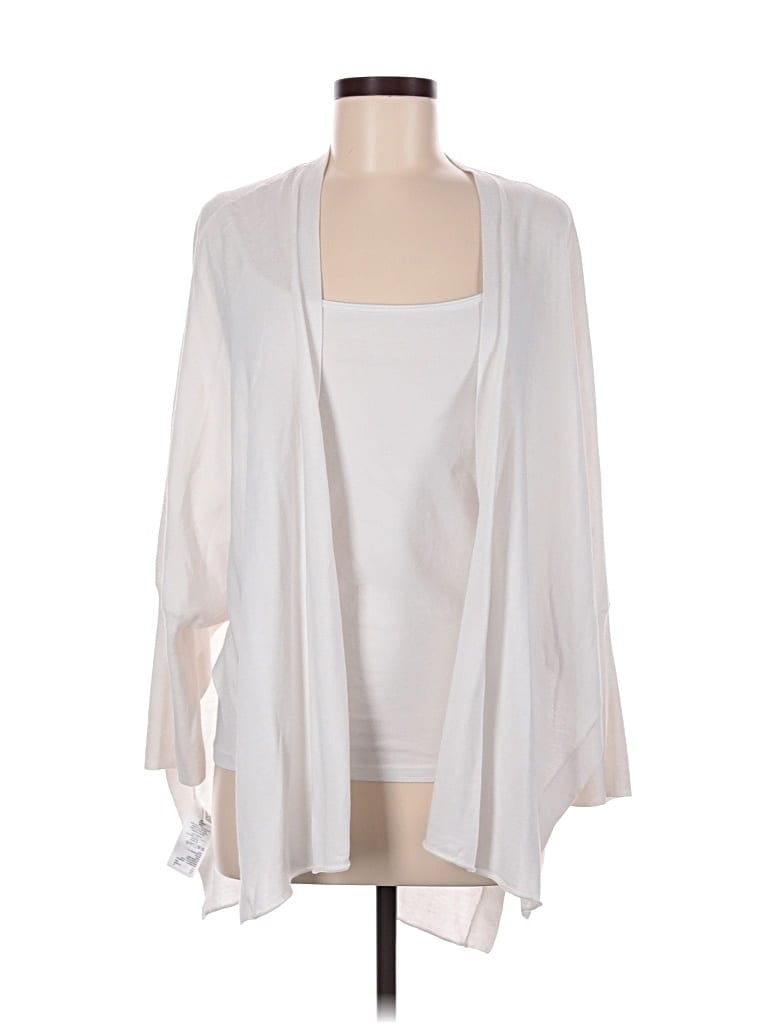 Pre-owned Tommy Bahama Cardigan Sweater In White