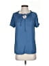 Catherine Malandrino Blue Short Sleeve Blouse Size S - photo 1