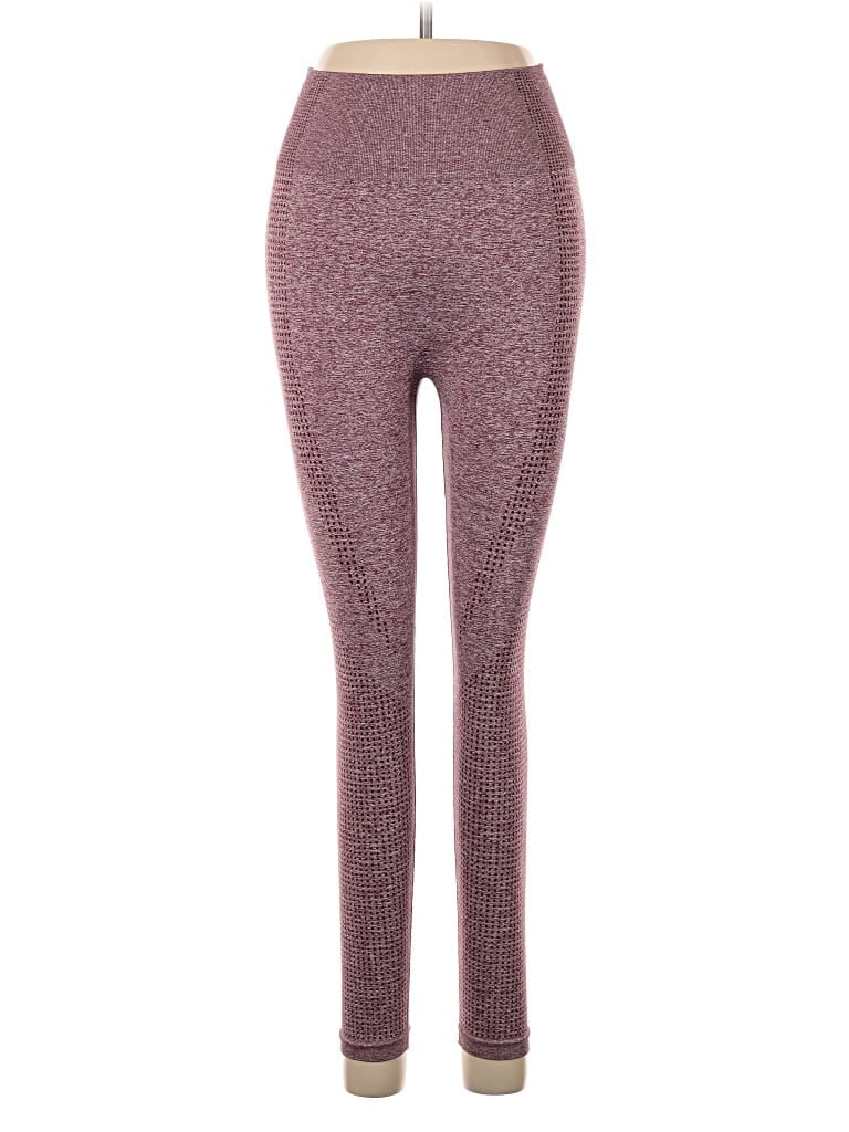 Pre-owned Unbranded Yoga Pants In Burgundy