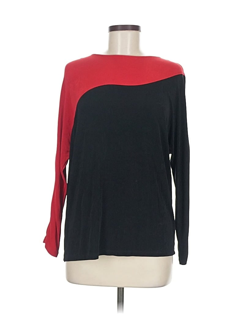 Pre-owned Travelers By Chico's Long Sleeve T-shirt In Red