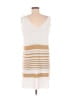 Unbranded 100% Polyester Stripes Ivory Casual Dress Size M - photo 2