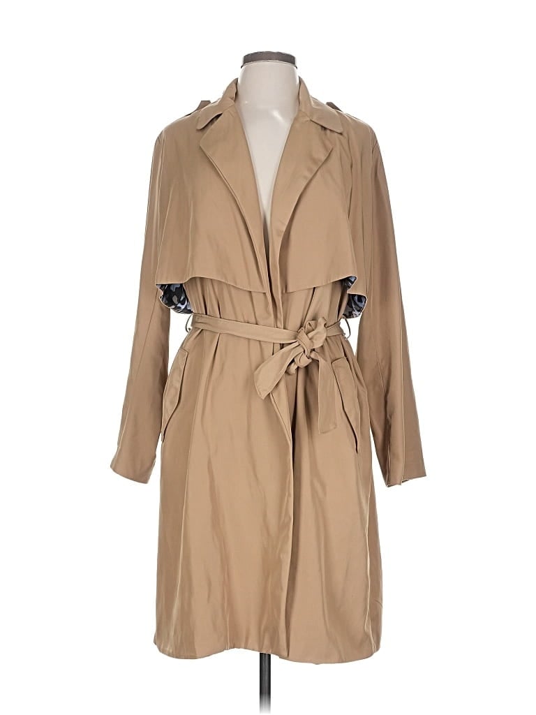 Pre-owned Zara Basic Trenchcoat In Brown