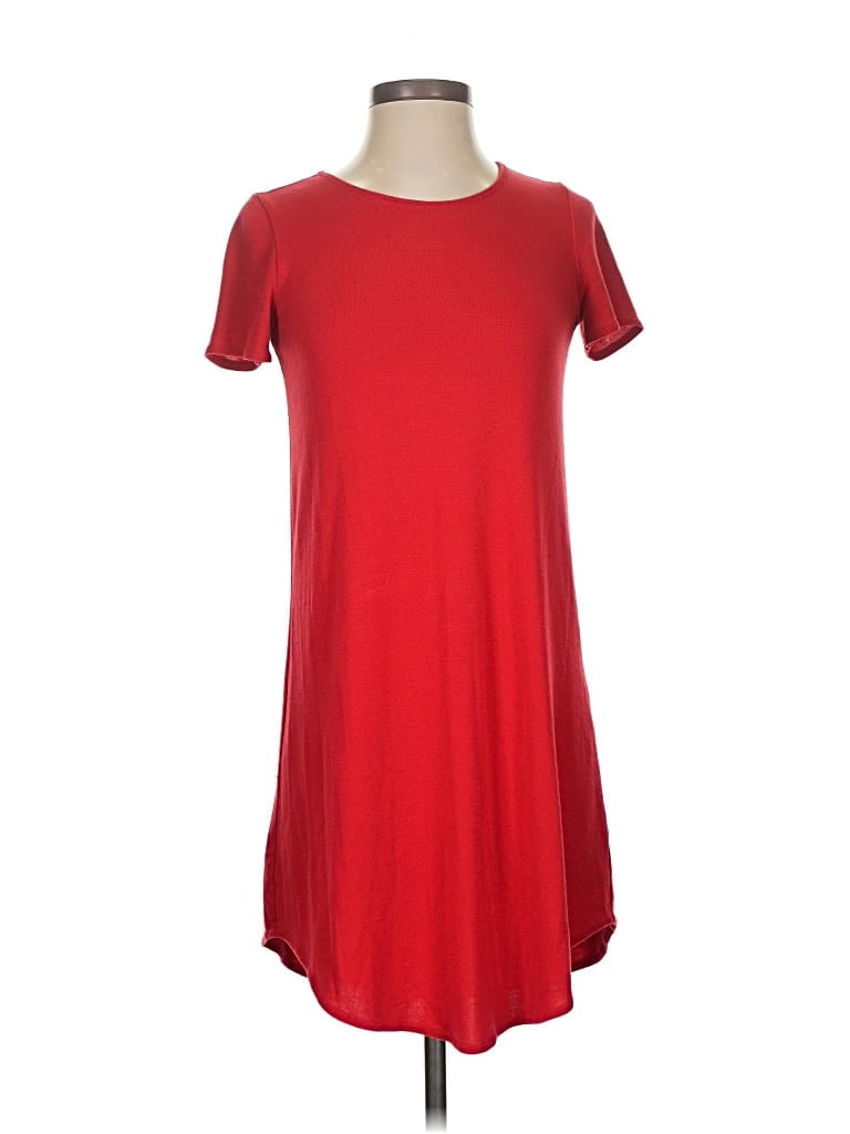 Pre-owned Wilfred Free Short Sleeve Top Red Scoop Neck Tops