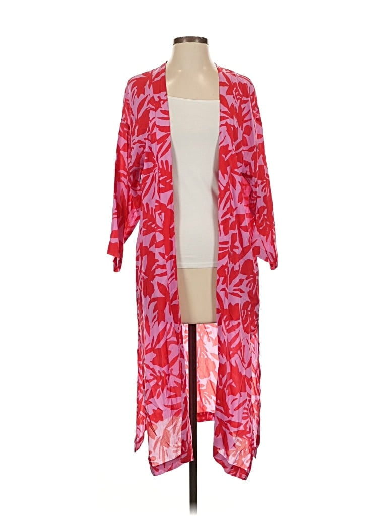 Ann Taylor Loft Kimono In Red