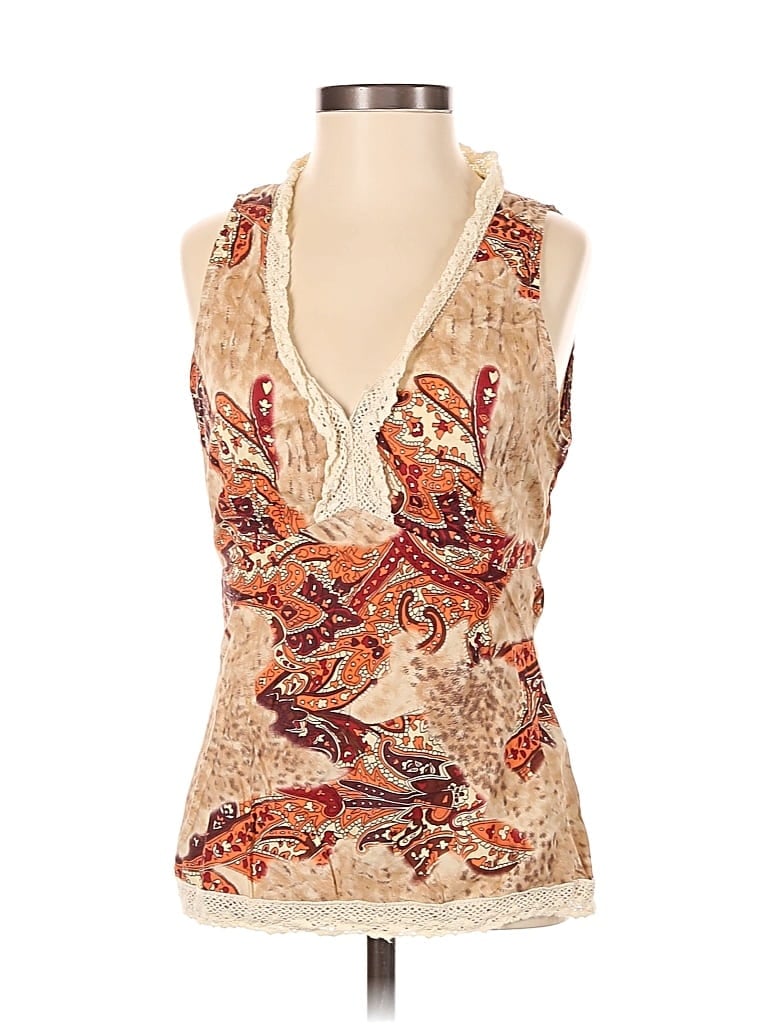 Pre-owned Wet Seal Sleeveless Blouse In Brown