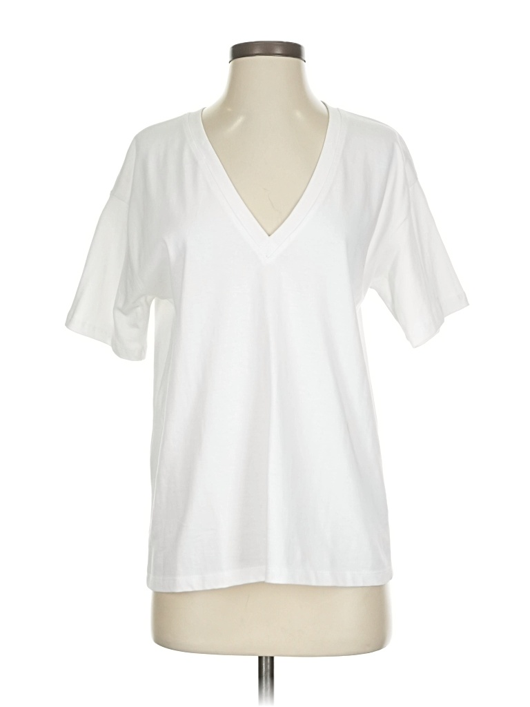 Pre-owned Zara Short Sleeve T-shirt In White