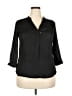 Dolan 100% Polyester Black Long Sleeve Blouse Size M - photo 1