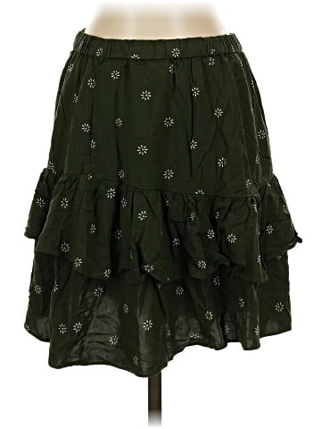 Madewell Pull-On Ruffle Tiered Mini Skirt in Dot Daisies (view 1)