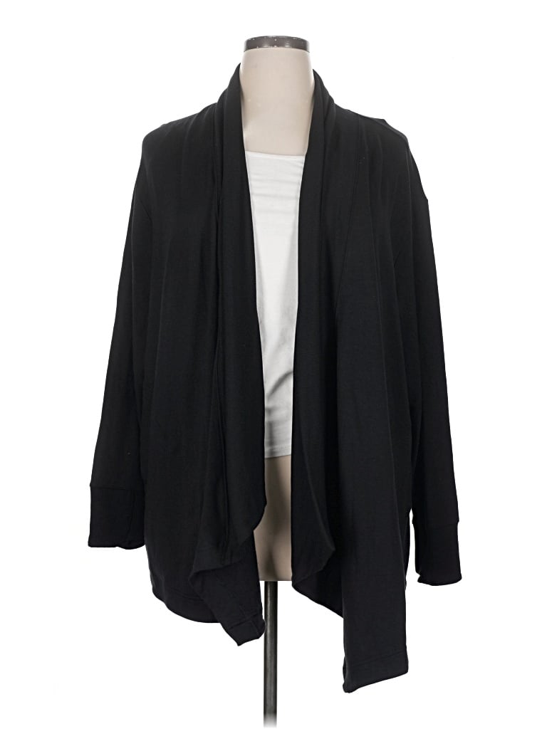 Pre-owned Athleta Cardigan Sweater In Black