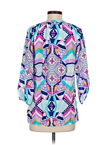 Annie Griffin 3/4 Sleeve Silk Top (view 2)