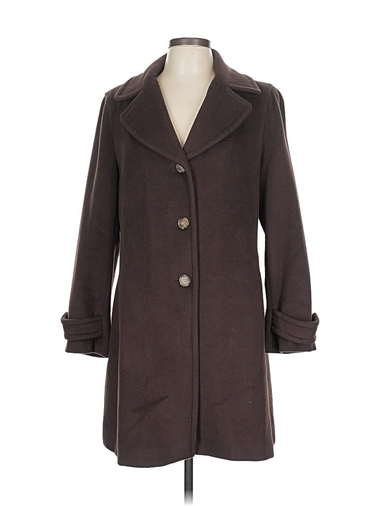 Pre-owned Talbots Wool Coat In Brown