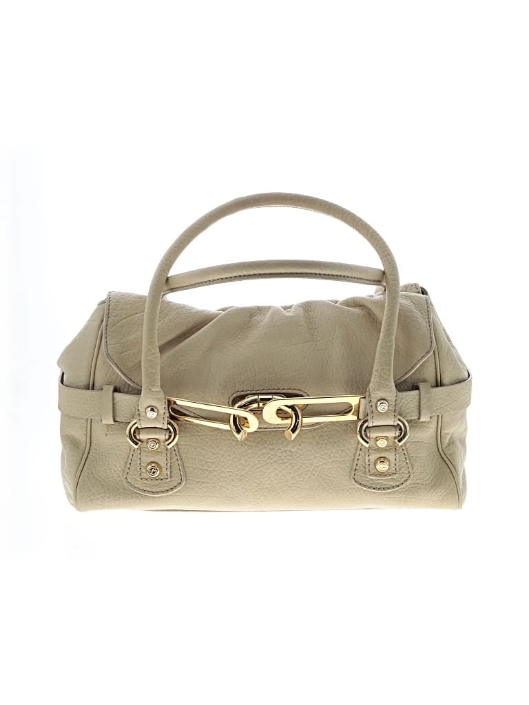 Pre-owned Francesco Biasia Leather Shoulder Bag In White