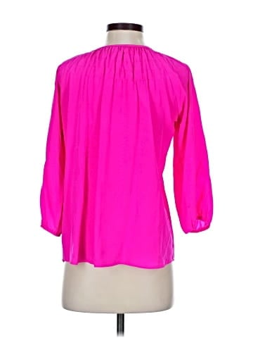 Tucker 3/4 Sleeve Silk Top (view 2)