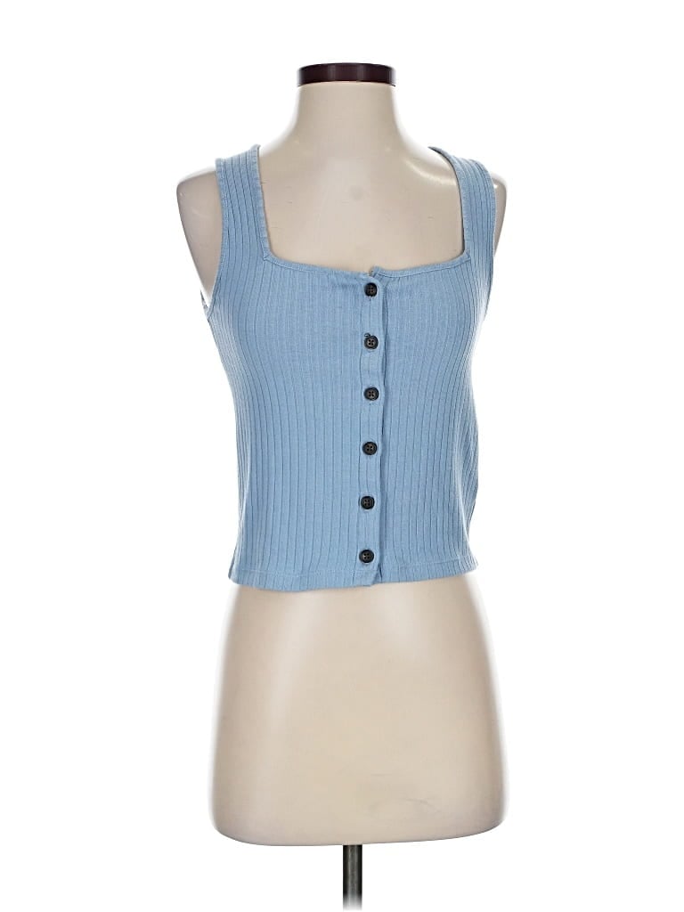 Pre-owned Madewell Tank Top Blue Square Neckline Tops