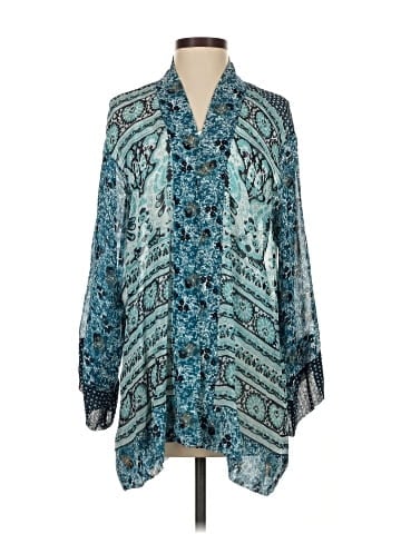 Calypso St. Barth Long Sleeve Silk Top (view 1)
