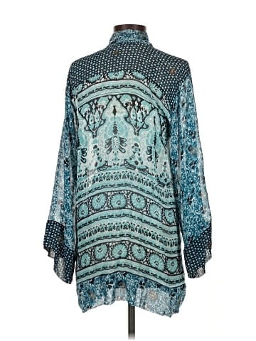 Calypso St. Barth Long Sleeve Silk Top (view 2)