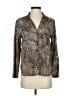 Bella Dahl 100% Rayon Animal Print Brown Long Sleeve Blouse Size S - photo 1