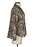 Bella Dahl 100% Rayon Animal Print Brown Long Sleeve Blouse Size S - photo 4