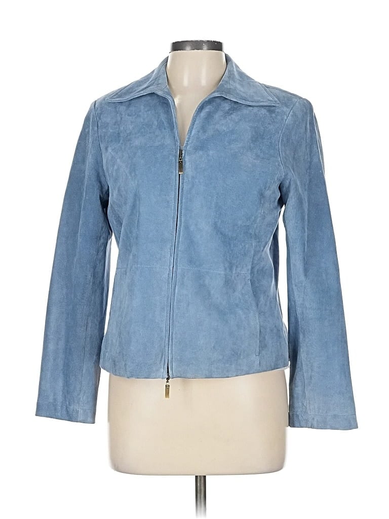 Pre-owned Doncaster Sport Leather Jacket In Blue