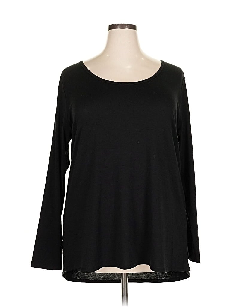 Pre-owned Lularoe 3/4 Sleeve T-shirt In Black