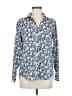 Grayson 100% Lyocell Print Blue Long Sleeve Button-Down Shirt Size XS (1) - photo 1