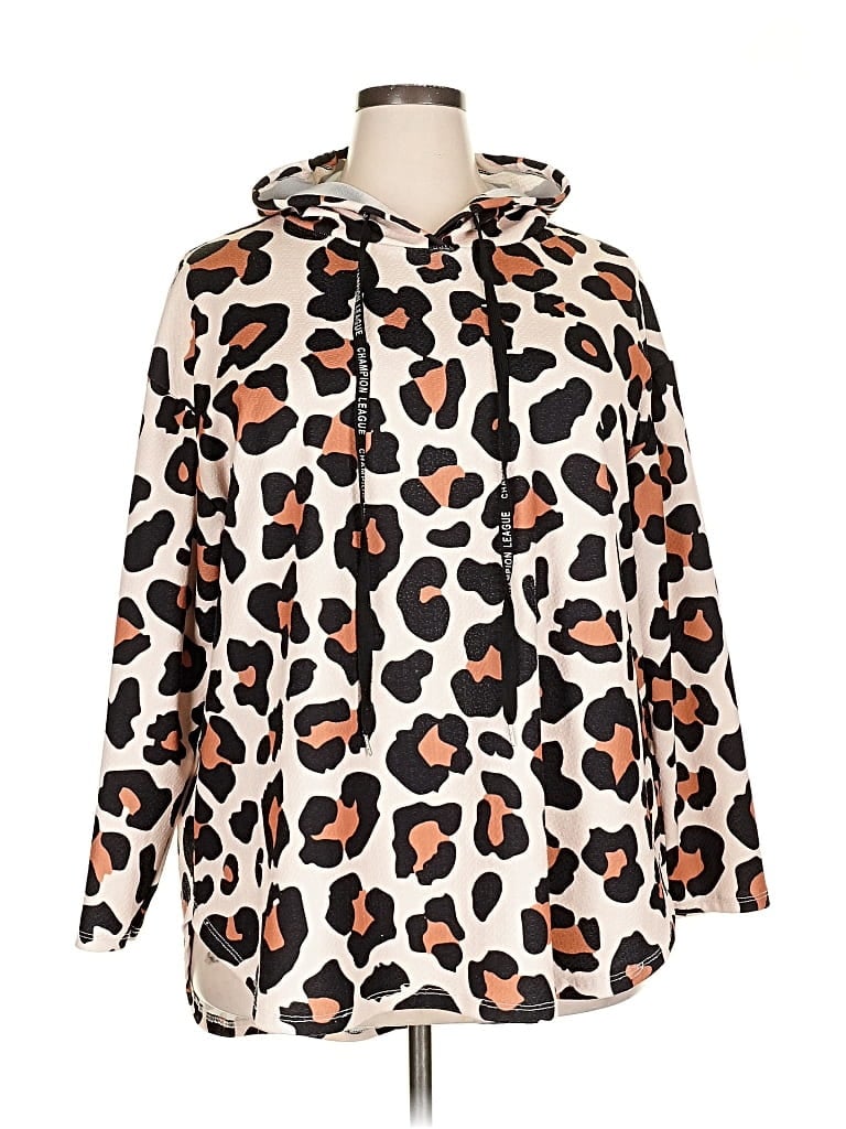 Pre-owned Champion Pullover Hoodie In Brown