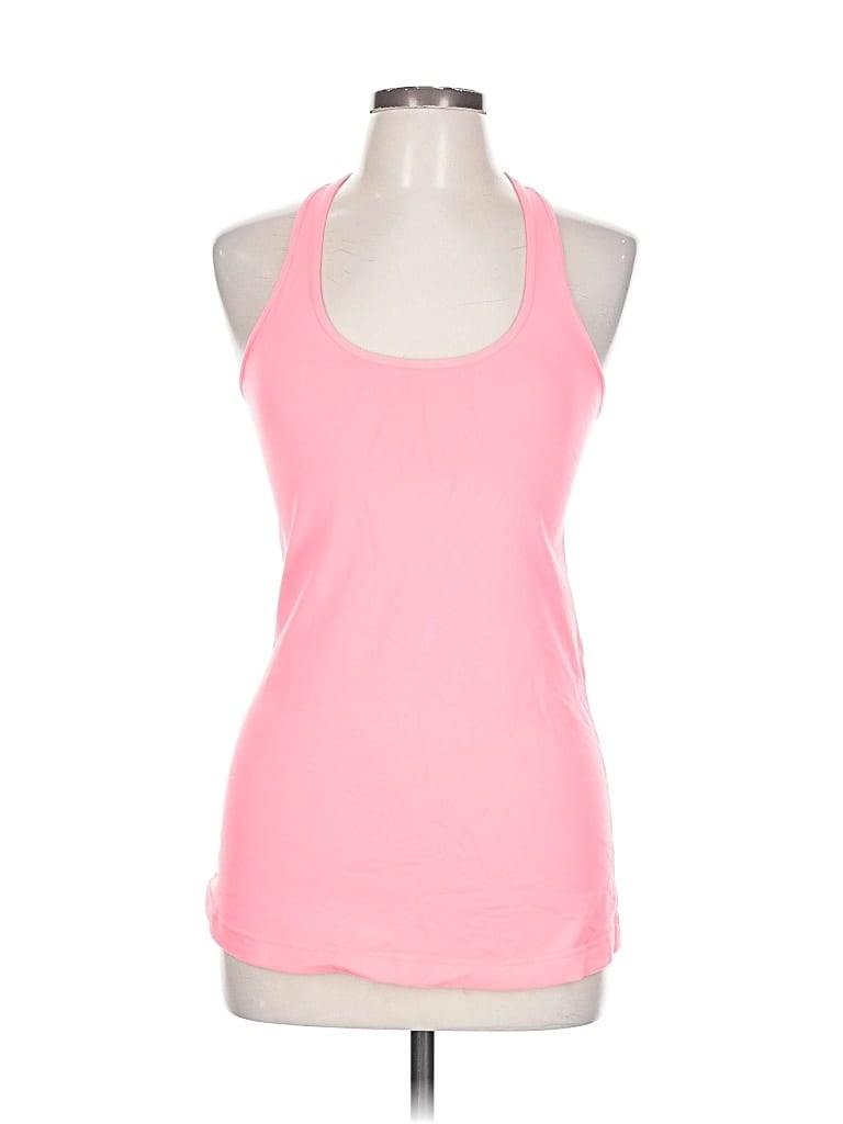Pre-owned Lululemon Athletica Tank Top Pink Halter Neckline Tops