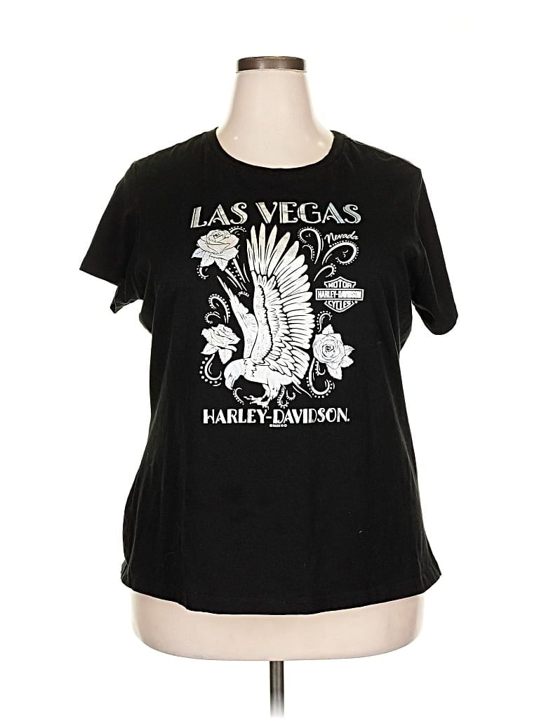 Pre-owned Harley Davidson Short Sleeve T-shirt In Black