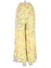 Sisstrevolution 100% Viscose Floral Yellow Casual Pants Size XS - photo 2