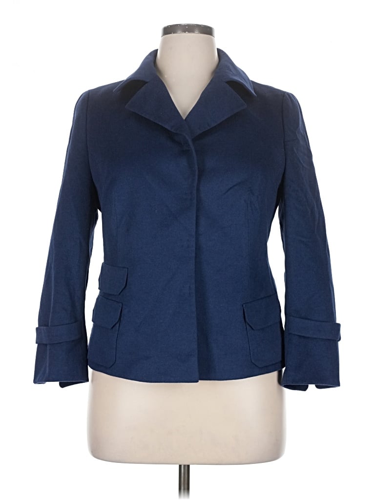 Pre-owned Akris Punto Wool Blazer Jacket In Blue