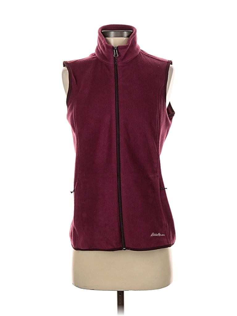 Pre-owned Eddie Bauer Fleece Jacket In Purple