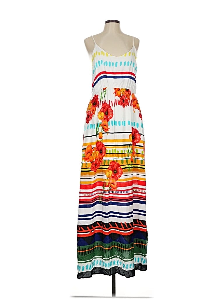Pre-owned Desigual Casual Dress In White