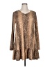 The ZigZag Stripe Animal Print Tan Brown Casual Dress Size XL - photo 1
