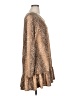 The ZigZag Stripe Animal Print Tan Brown Casual Dress Size XL - photo 4
