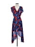 Julia Jordan 100% Polyester Print Blue Cocktail Dress Size 2 - photo 1