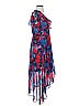 Julia Jordan 100% Polyester Print Blue Cocktail Dress Size 2 - photo 4