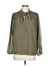 Pleione 100% Polyester Green Long Sleeve Blouse Size L - photo 1