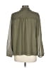 Pleione 100% Polyester Green Long Sleeve Blouse Size L - photo 2