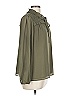 Pleione 100% Polyester Green Long Sleeve Blouse Size L - photo 4
