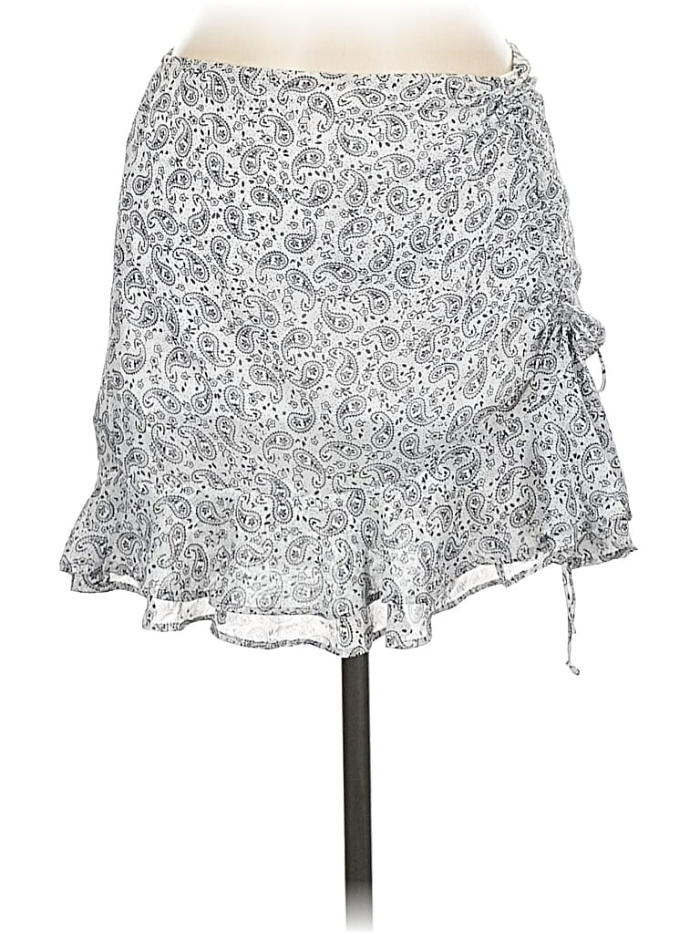 Pre-owned Cotton Candy La Casual Skirt In Silver